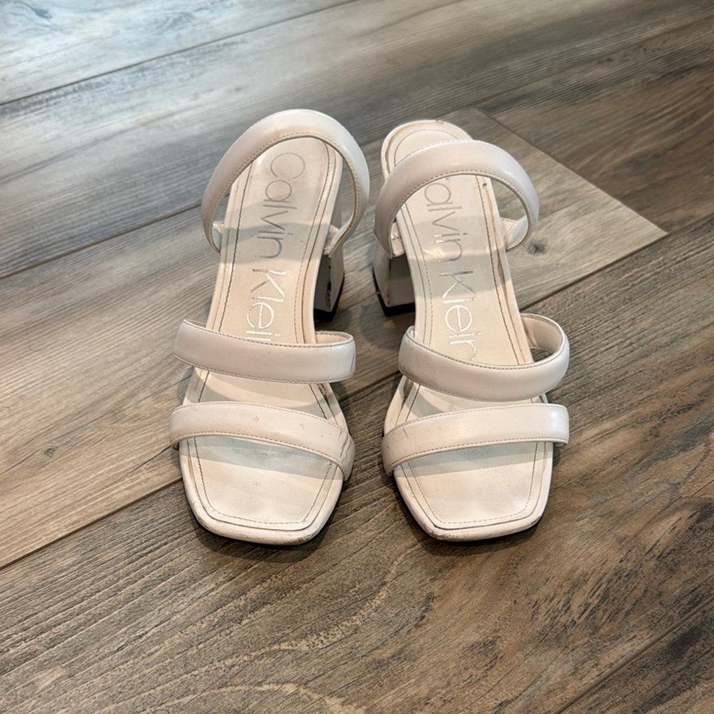Calvin Klein Women's Cream Sandals